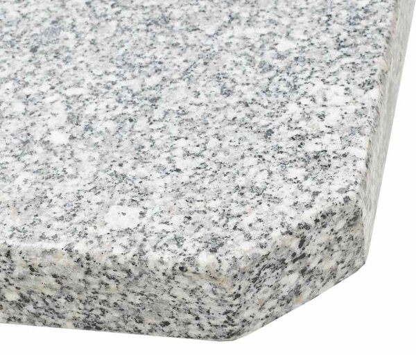 Závaží pro slunečník 4 ks šedá žulová čtvercová 100 kg 276268