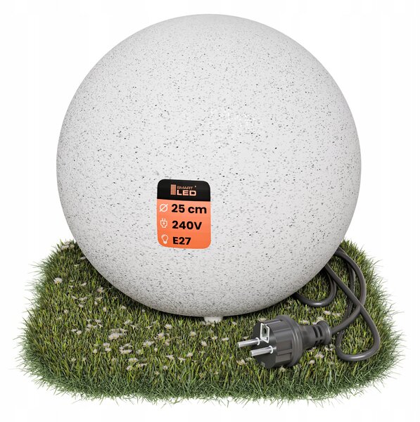Zahradní koule imitující kámen E27 230 V, 25 cm, IP65