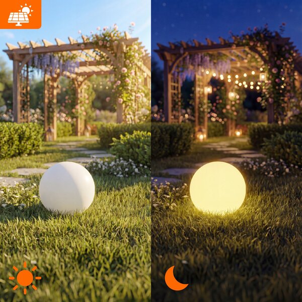 LED solární zápichové svítidlo 20 cm, IP65, 150 lm, 6500 K