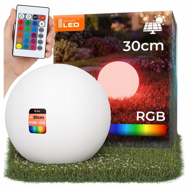 LED solární zápichové svítidlo 30 cm, IP65, 150 lm, 6500 K