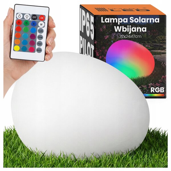 Bílé LED solární zápichové svítidlo 32 cm, 150 lm, IP65