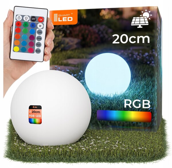 LED solární zápichové svítidlo 20 cm, IP65, 150 lm, 6500 K