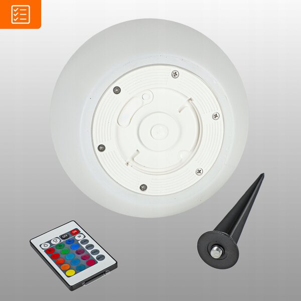 LED solární zápichové svítidlo 20 cm, IP65, 150 lm, 6500 K