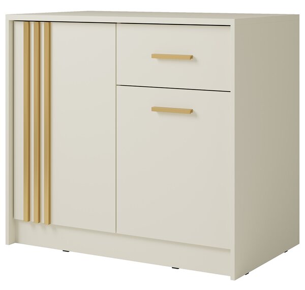 Komoda CANADA CY-35 | 102 cm | kašmír se zlatými úchyty