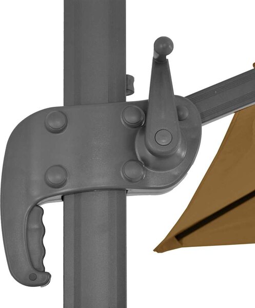 Zahradní slunečník s přenosným stojanem taupe 276349