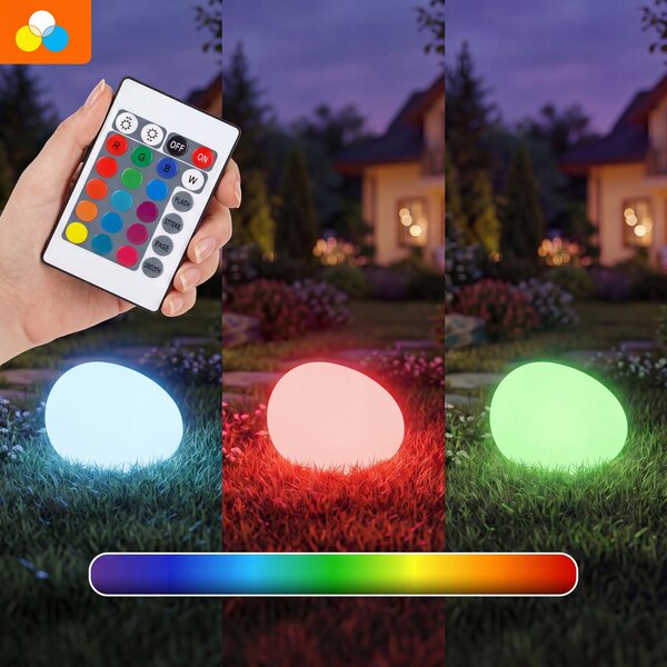 Bílé LED solární zápichové svítidlo 40 cm, 150 lm, IP65