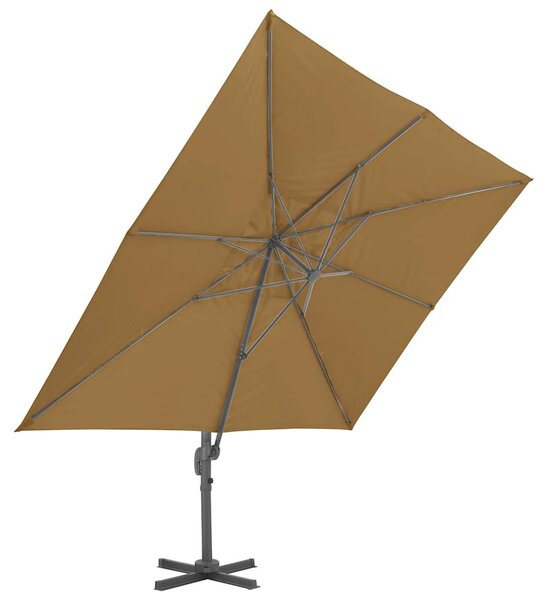 Zahradní slunečník s přenosným stojanem taupe 276349