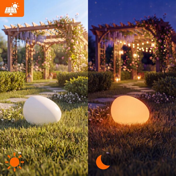 Bílé LED solární zápichové svítidlo 40 cm, 150 lm, IP65