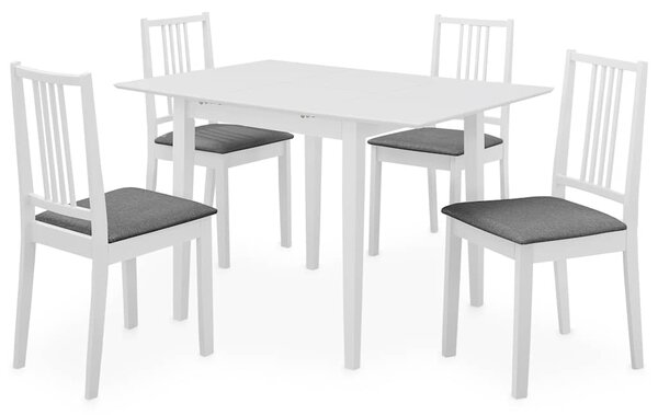 5dílný jídelní set MDF bílý 276396