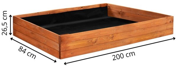 Vyvýšený záhon 200x84 cm dřevěný SPRINGOS GB0004