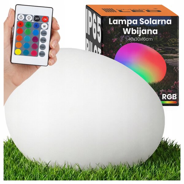 Bílé LED solární zápichové svítidlo 40 cm, 150 lm, IP65
