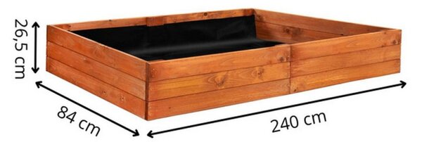 Vyvýšený záhon 240x84 cm dřevěný SPRINGOS GB0005