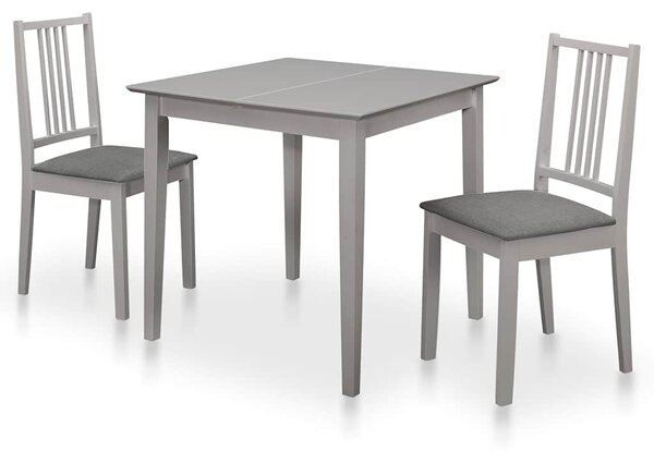 3dílný jídelní set MDF šedý 276397