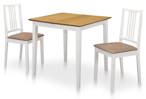 3dílný jídelní set MDF bílý 276408