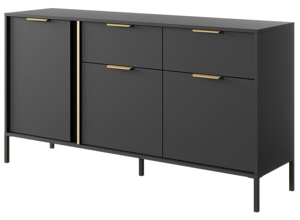 Obývací stěna LARS A | 4 díly | 430 cm + 96,9x60 cm | antracit