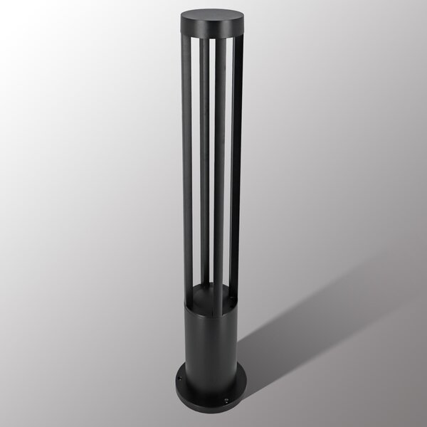 Černý venkovní osvětlovací sloupek 230 V, 12 W, 80 cm, IP65, 720 lm, neutrální bílá
