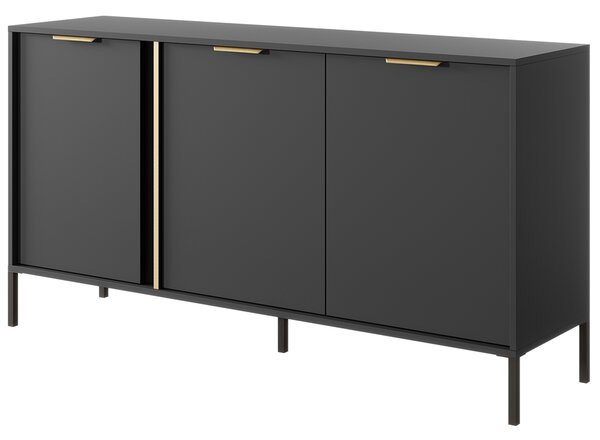 Obývací stěna LARS E | 3 díly | 356 cm + 96,9x60 cm | antracit