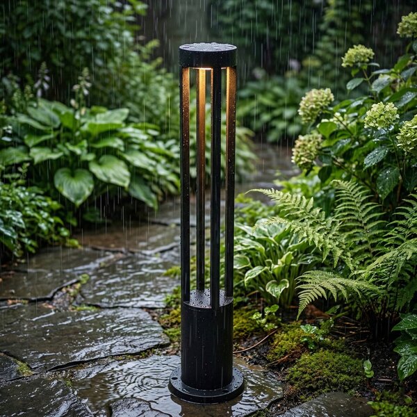 Černý venkovní osvětlovací sloupek 230 V, 12 W, 80 cm, IP65, 720 lm, neutrální bílá