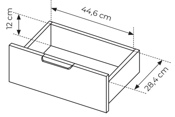 LARS a | komoda 2D2S | 123,4 cm | antracit