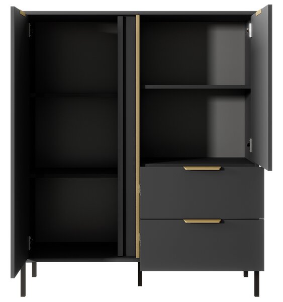 LARS a | komoda 2D2S | 123,4 cm | antracit