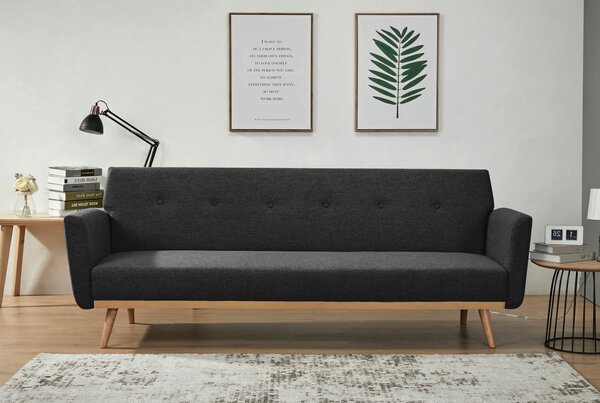 ROZKLÁDACÍ POHOVKA, textil, černá Livetastic - Rozkládací pohovky, Online Only
