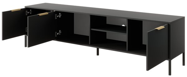 Obývací stěna LARS E | 3 díly | 356 cm + 96,9x60 cm | antracit