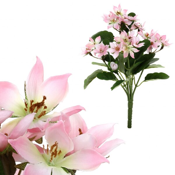 Plamenka, květina umělá, barva růžová KT7913-PINK