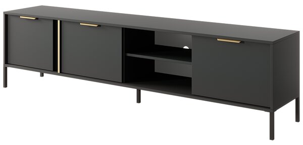 Obývací stěna LARS E | 3 díly | 356 cm + 96,9x60 cm | antracit