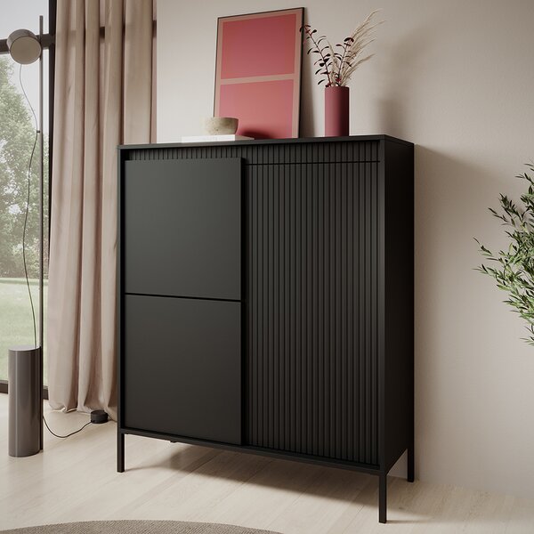 SENSO c | komoda 3D | 103,5 cm | černá