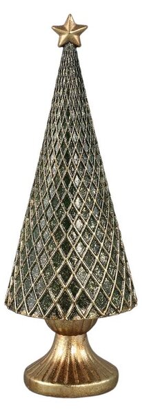 PTMD Collection Dekorativní strom zelený se zlatou základnou M
