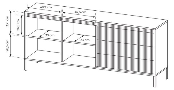 Obývací stěna SENSO A | 4 díly | 444 cm + 68x68 cm | černá