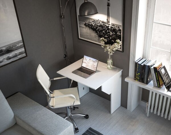 CASARREDO Pracovní stůl rozkládací GOBIN, bílá