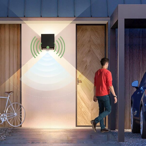 LED fasádní svítidlo 10 W, IP65, 700 lm, neutrální bílá, 9,5 × 9,5 × 9,8 cm