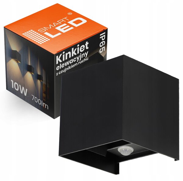LED fasádní svítidlo 10 W, IP65, 700 lm, neutrální bílá, 9,5 × 9,5 × 9,8 cm