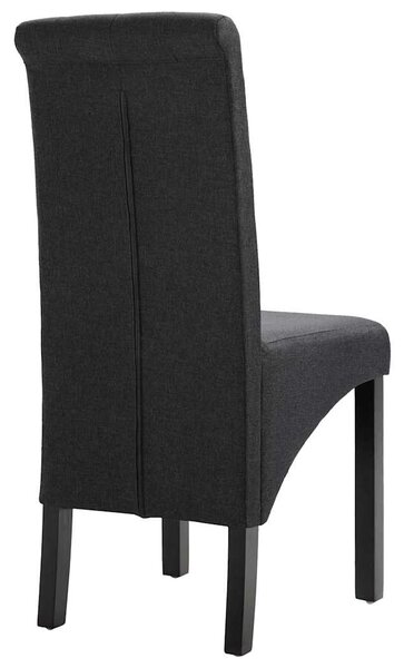 Otočné jídelní židle 6 ks tmavě šedé textil 276966