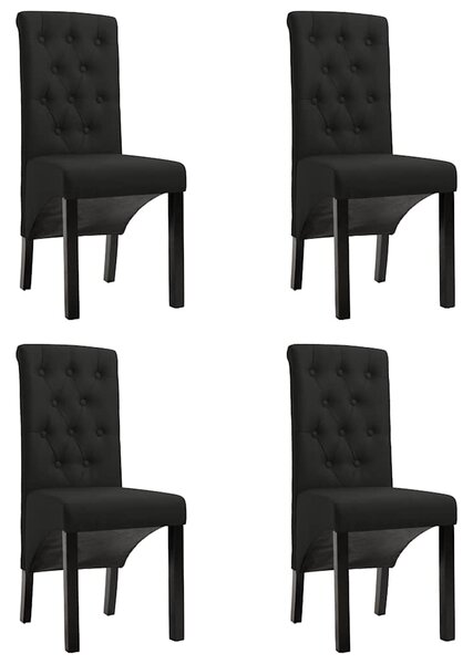 Jídelní židle 4 ks černé textil 276975