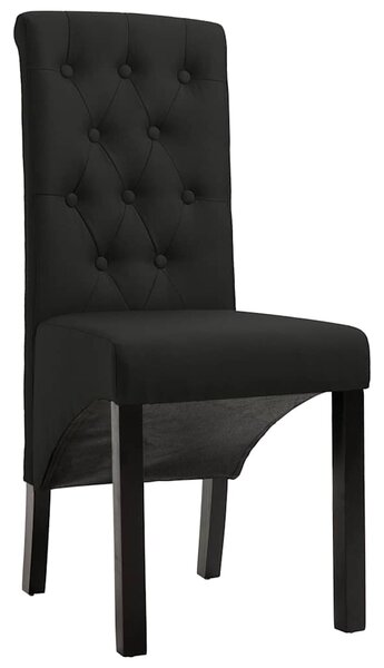 Jídelní židle 4 ks černé textil 276975