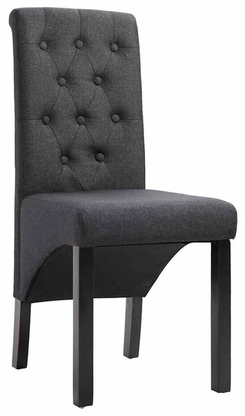 Otočné jídelní židle 6 ks tmavě šedé textil 276966