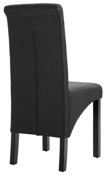 Jídelní židle 4 ks tmavě šedé textil 276965