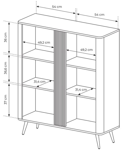 Obývací stěna VERIS A | 3 díly | 471 cm | dub dunin