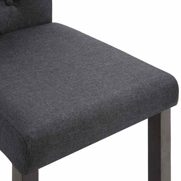 Jídelní židle 4 ks tmavě šedé textil 276965
