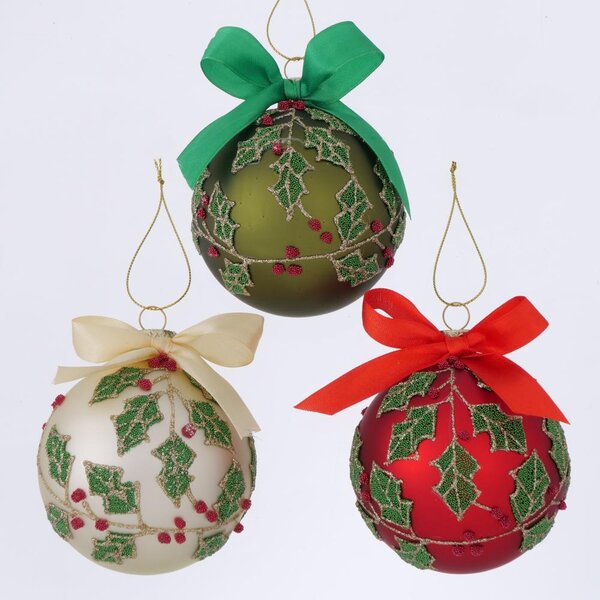 Boltze Home Collections Vánoční ozdoba Ilex sada 3 kusů