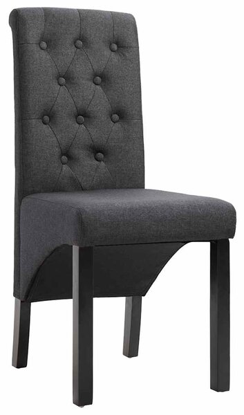 Jídelní židle 4 ks tmavě šedé textil 276965