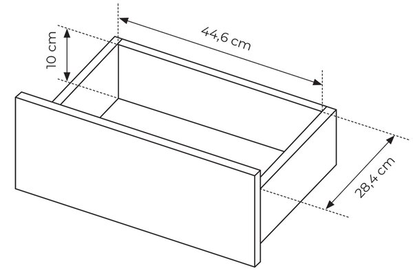 SENSO c | noční stolek | 53,5 cm | černá
