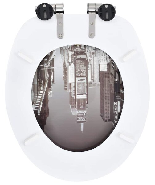 WC sedátko s funkcí pomalého sklápění 2 ks MDF motiv New York 277000