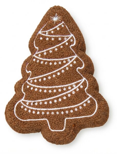 Dekorační polštářek CHRISTMAS TREE 30x40 cm, hnědý