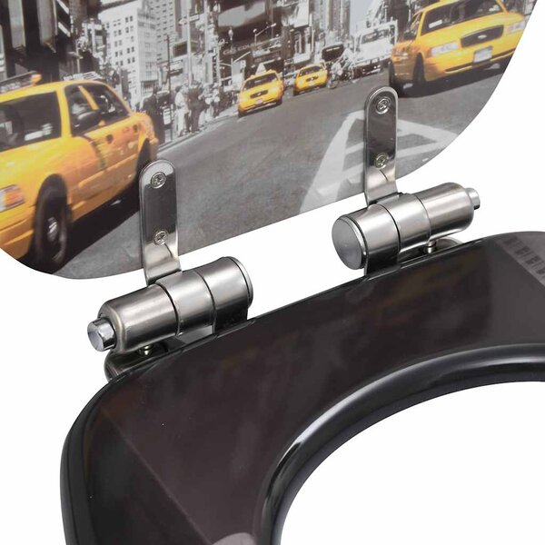 WC sedátko s funkcí pomalého sklápění 2 ks MDF motiv New York 277000