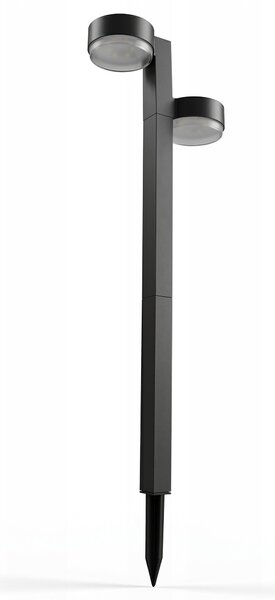 LED solární dvouramenné zápichové svítidlo, 55 cm, 100 lm, 3000 K, IP65