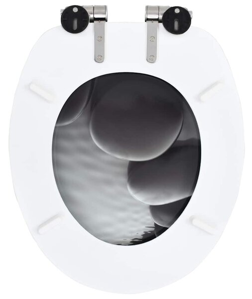WC sedátko s funkcí pomalého sklápění 2 ks MDF motiv kamínků 276996