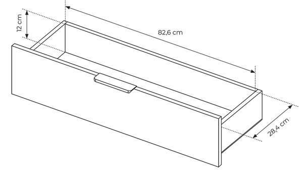 LUMI d | komoda 181 2D3S + LED | 181 cm | dub dunin/černá